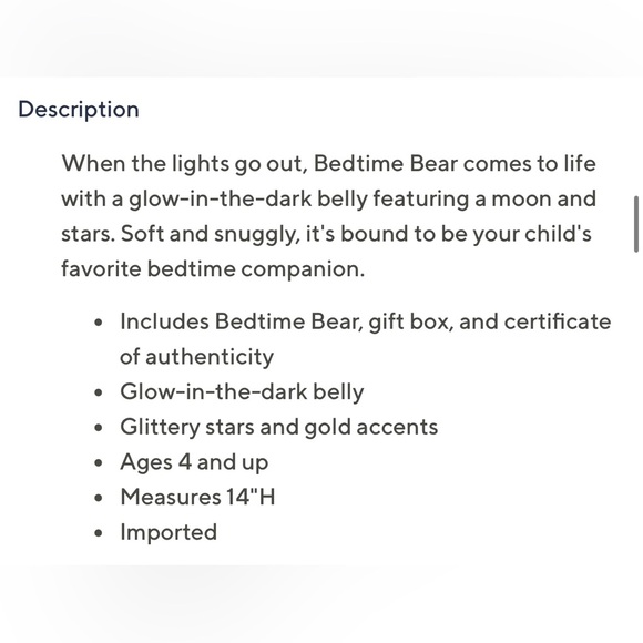 Care Bears 14” Bedtime Bear with Light Up Belly - Picture 5 of 5